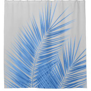 Cortina Para Box Palma de Cinza de Prata Azul Deixa o Sonho #1
