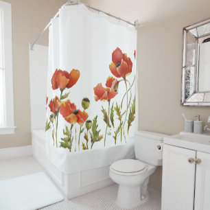 Cortina Para Box Papagaios vermelhos acenando na aquarela da brisa