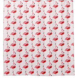 Cortina Para Box Papais noeis cor-de-rosa Flamingo Natal