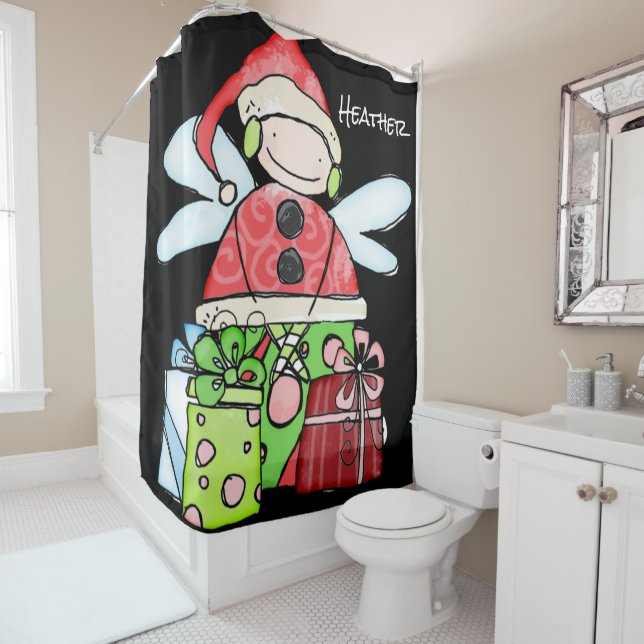 Cortina Para Box Papais noeis Cortina de Chá de Natal (In Situ)