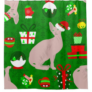 Cortina Para Box papais noeis de gato sphynx de natal sphynx sphinx
