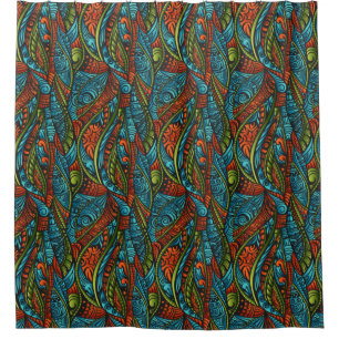 Cortina Para Box Papel de parede étnico abstrato
