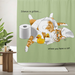 Cortina Para Box Papel higiênico de gengibre de laranja