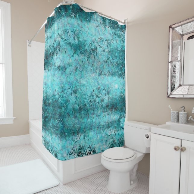 Cortina Para Box Papel néon azul amassado (In Situ)