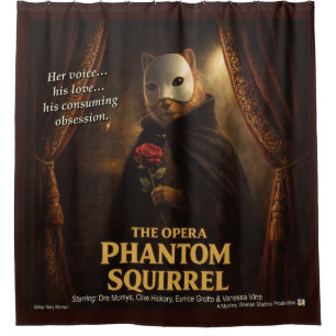 Cortina Para Box Paródia de Esquilo Fantasma da Ópera