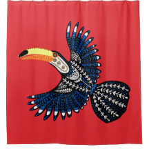 Pássaro Tucano Tropical Colorida Brilhante