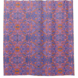 Cortina Para Box Pássaros árabes Bohemian Oriental Boho Blue Orange