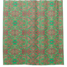 Cortina Para Box Pássaros árabes Bohemian Oriental Boho Red Green