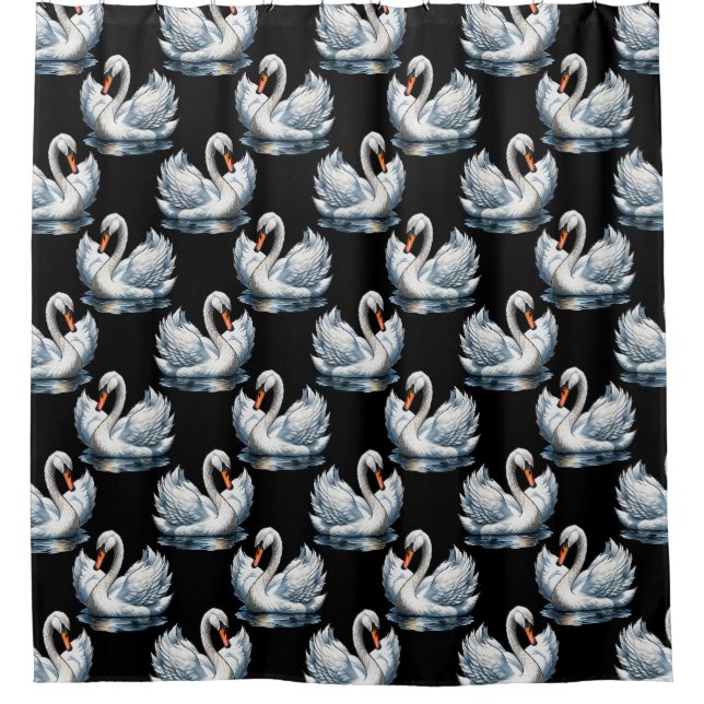 Cortina Para Box Pássaros do Cisne - Design (Frente)