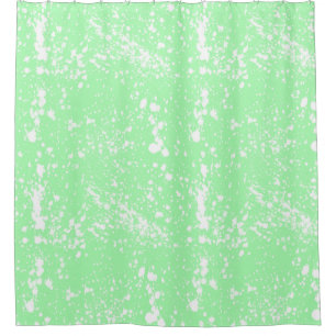 Cortina Para Box Pastel Green Paint Splatter
