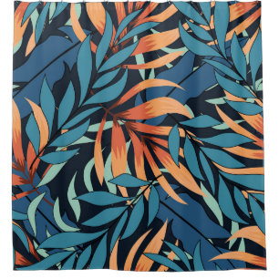 Cortina Para Box Pastel Tropical Abstrato Botânica