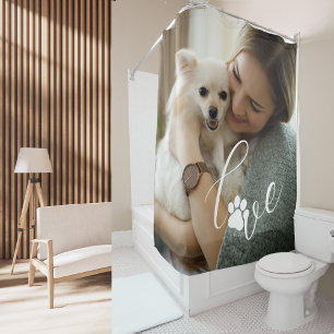 Cortina Para Box Pata de Cachorro de Amor Personalizada Imprime Fot