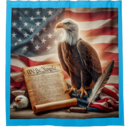 Cortina Para Box Patriotismo Americano da Águia Bald
