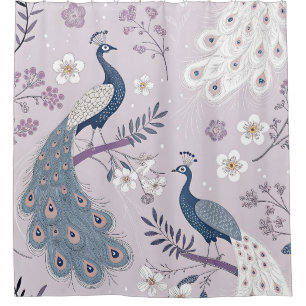 Cortina Para Box Pavão Elegante Floral Vintage (11)