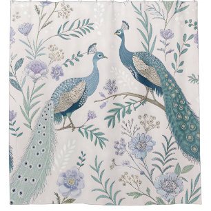 Cortina Para Box Pavão Elegante Floral Vintage (7)
