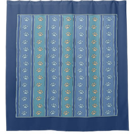 Cortina Para Box Pawprint Pattern