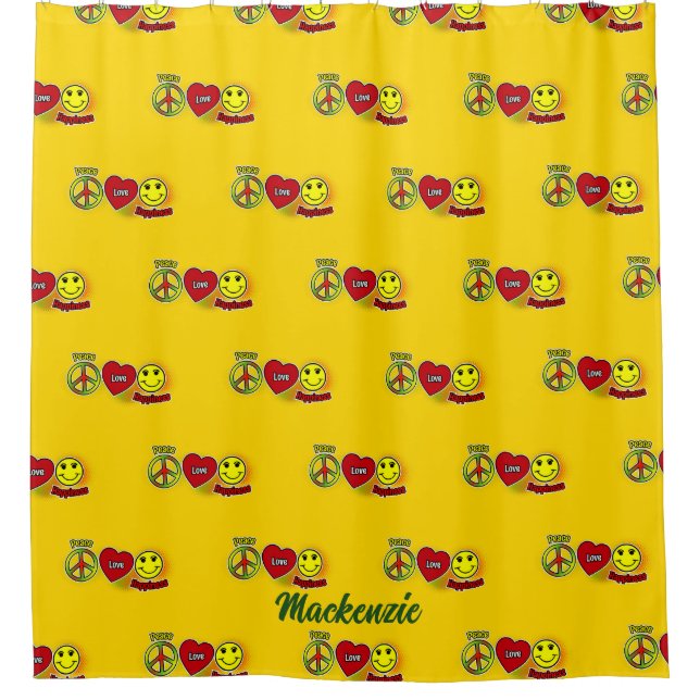 Cortina Para Box Paz Amor Felicidade (Frente)