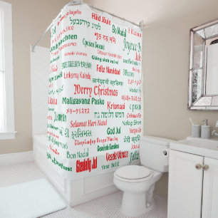 Cortina Para Box Paz Coexiste Feliz Natal Muitas Línguas
