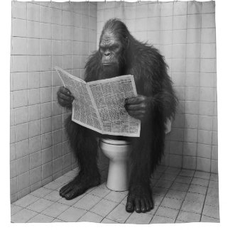 Cortina Para Box Pé Grande Na Cortina De Chá Engraçado Do Banheiro