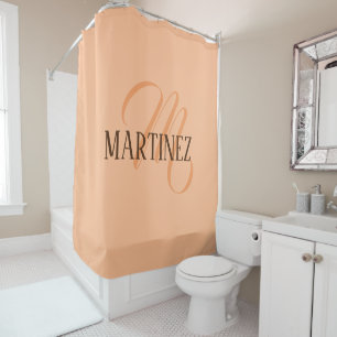 Cortina Para Box Peach Fuzz Elegante Personalizado Nome