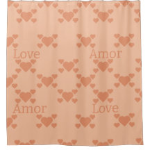 Peach Fuzz Love Corta Texto Bilíngue "Amor"