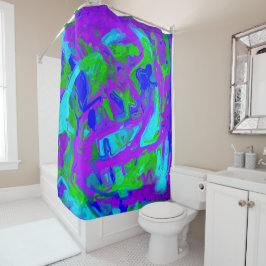 Cortina Para Box Peacock Abstrato Watercolor