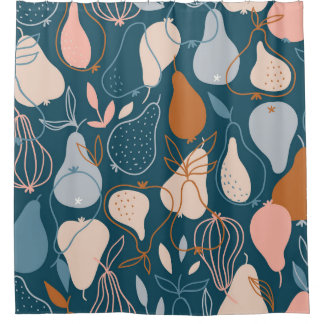 Cortina Para Box Pear na moda: Padrão Escandinavo Escuro