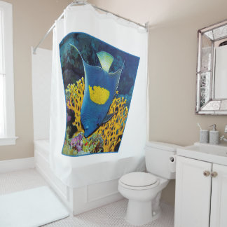 Cortina Para Box Peixe-Anjo no recife de coral - design fotográfica