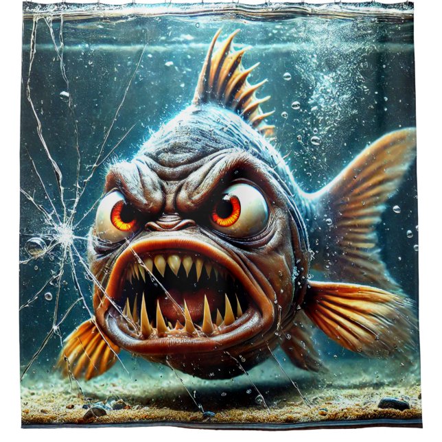 Cortina Para Box Peixe Art (Frente)