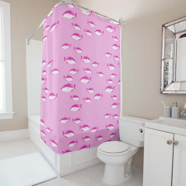 Cortina Para Box Peixe rosa (In Situ)