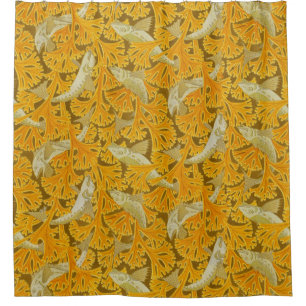 Cortina Para Box PEIXES, ALGARES AMARELOS Art Nouveau Animal Standa