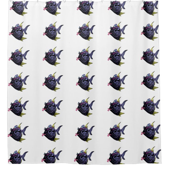 Cortina Para Box "Peixes do soprador" com atitude (Frente)