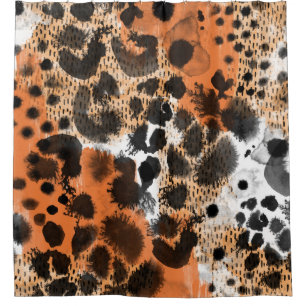 Cortina Para Box Pele animal: padrão leopardo criativo.