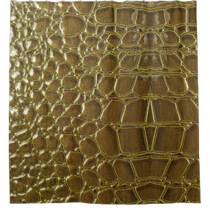 Cortina Para Box Pele Crocodilo: Detalhe da Textura de Fechamento