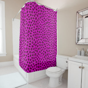 Cortina Para Box Pele-leopardo rosa quente