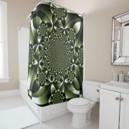 Cortina Para Box Películas de Folha Verde Branco