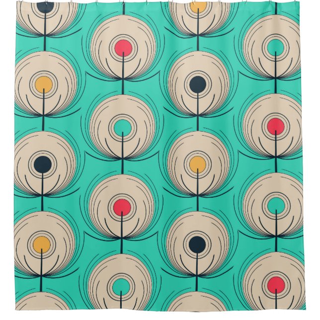 Cortina Para Box Penas de Peacock: Fantasia Azul-marfim. (Frente)