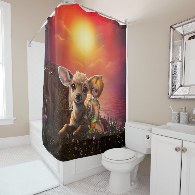 Cortina Para Box Pequena fada e a fada fofa. (In Situ)