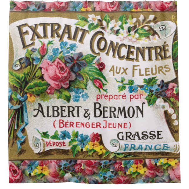 Cortina Para Box Perfume do francês da época do Belle (Frente)