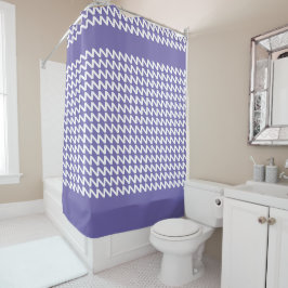 Cortina Para Box Periwinkle e ondas nítidas modernas brancas