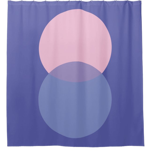 Cortina Para Box Periwinkle e rosa (Frente)