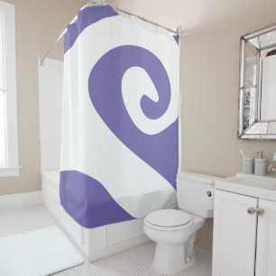 Cortina Para Box Periwinkle e White Swirl Wave