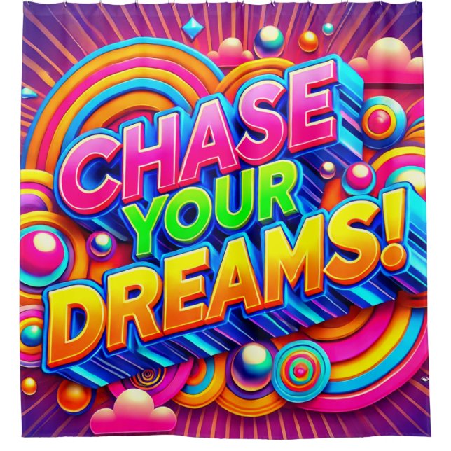 Cortina Para Box Persiga os seus sonhos (Frente)