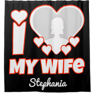 Cortina Para Box Personalizado Amo Minha Esposa - Adicionar Nome e