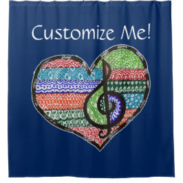 Cortina Para Box Personalizar o Coração Limpo Colorido do Treble Mu