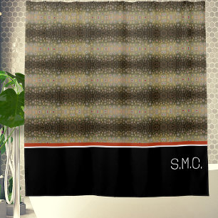 Cortina Para Box Pescador Brook Peixes Azeitona Pasta Branca