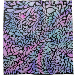 Cortina Para Box pétalas coloridas contemporâneas da sereia