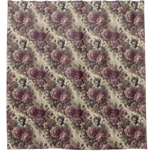 Cortina Para Box Pétalas de ameixa Despertadas - Design de Floral G