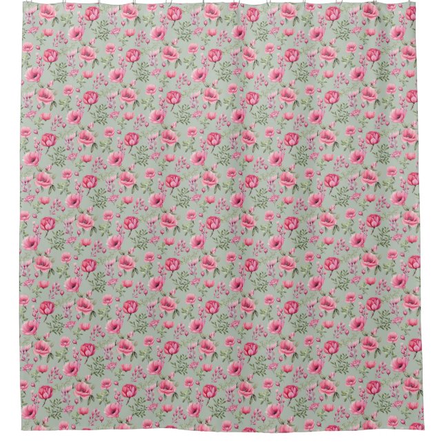 Cortina Para Box Pétalas de Meadow-Blush em Flor (Frente)