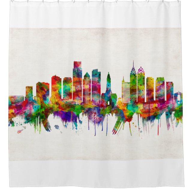 Cortina Para Box Philadelphia Pennsylvania Skyline (Frente)
